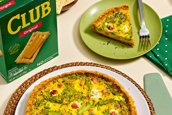 Cracker-Crusted Spring Quiche
