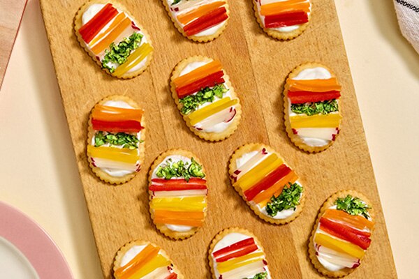 veggie easter egg crackers